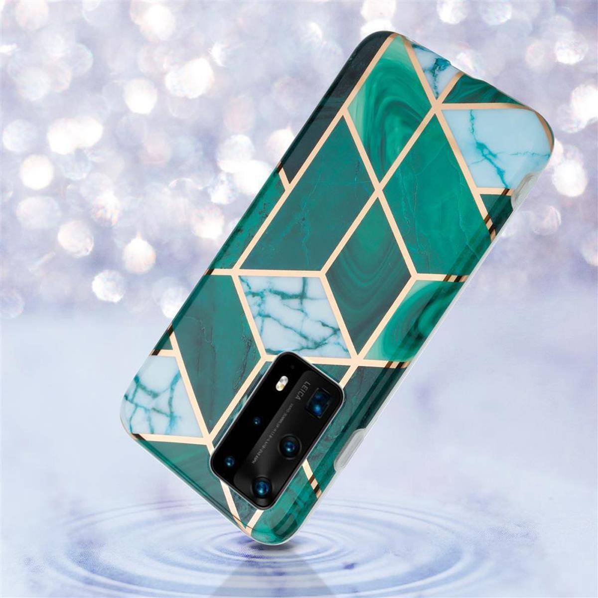 Cadorabo Schutzhülle für Huawei P40 Hülle in Grün TPU Handyhülle Etui Case Cover