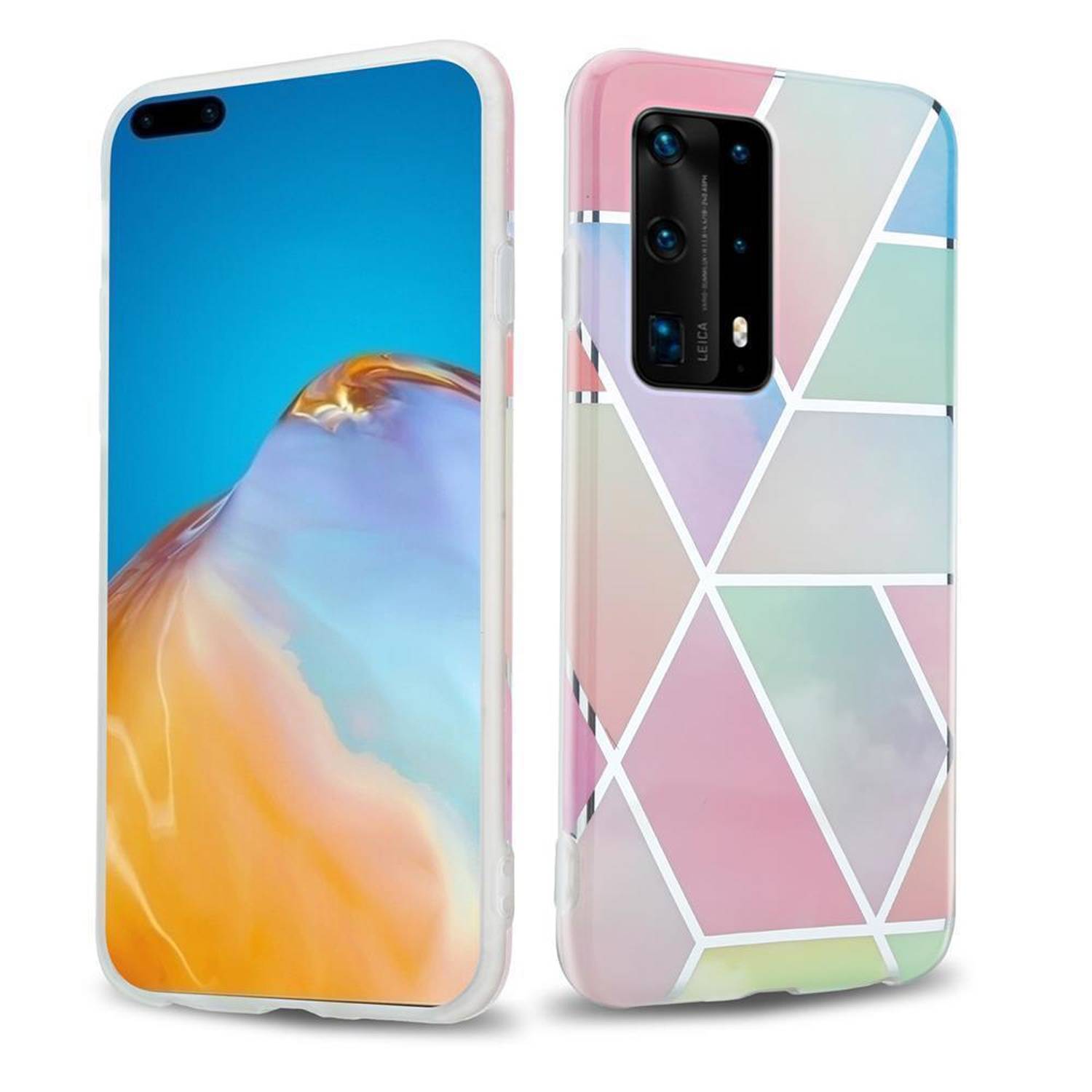 Cadorabo Schutzhülle für Huawei P40 Hülle in Rosa TPU Handyhülle Etui Case Cover