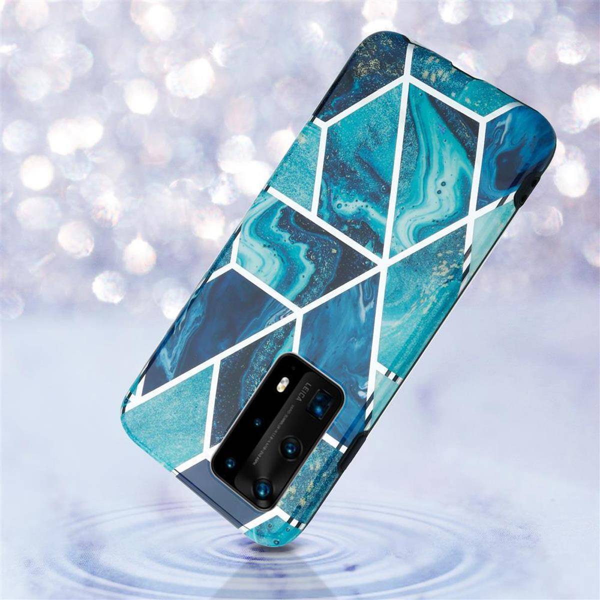 Cadorabo Schutzhülle für Huawei P40 Hülle in Blau TPU Handyhülle Etui Case Cover