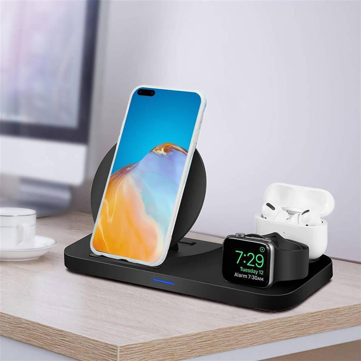 Cadorabo Schutzhülle für Huawei P40 PRO / P40 PRO+ Hülle in Blau TPU Handyhülle Etui Case Cover