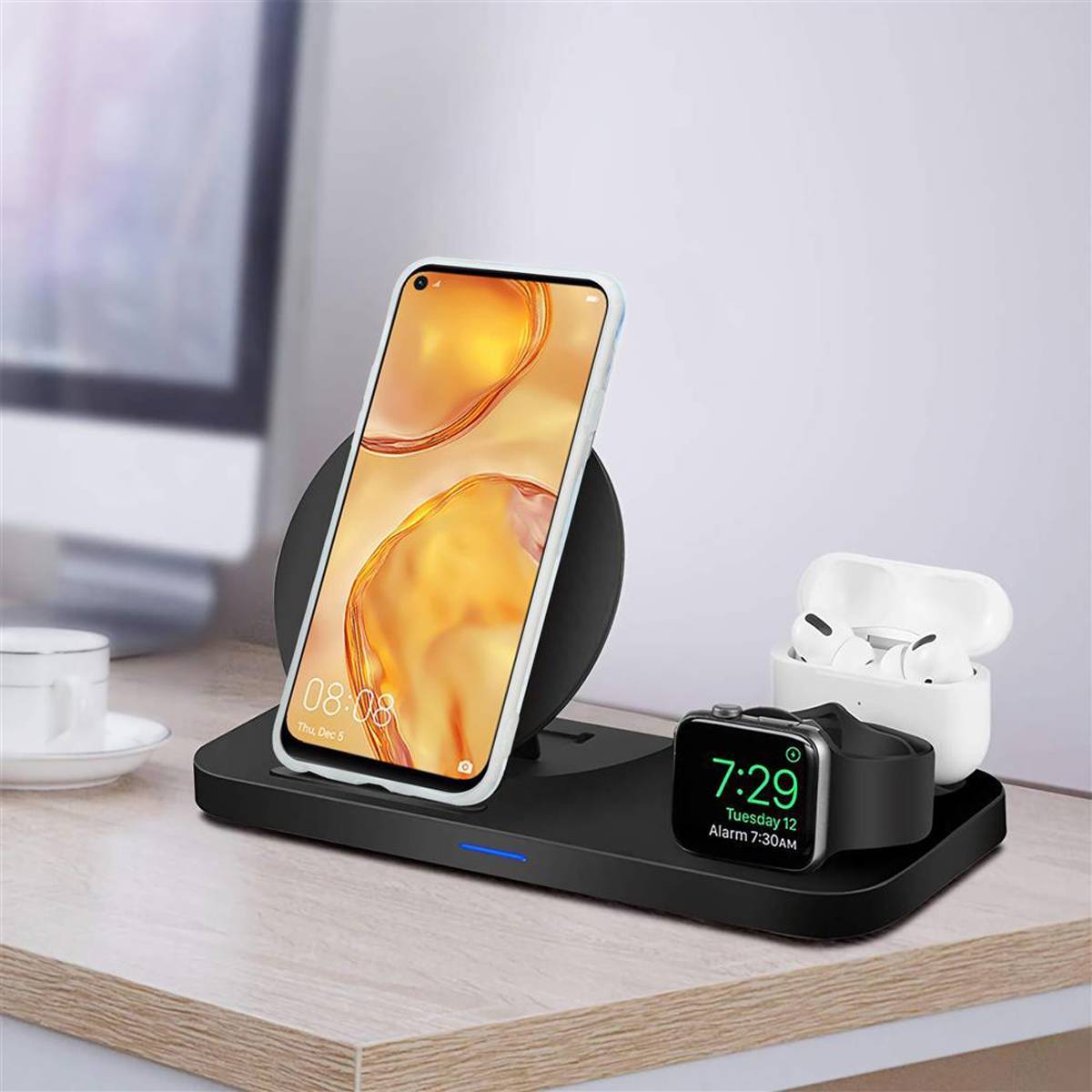 Cadorabo Schutzhülle für Huawei NOVA 6 SE / P40 LITE / NOVA 7i Hülle in Blau TPU Handyhülle Etui Case Cover