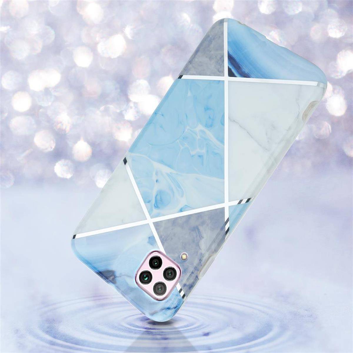 Cadorabo Schutzhülle für Huawei NOVA 6 SE / P40 LITE / NOVA 7i Hülle in Blau TPU Handyhülle Etui Case Cover
