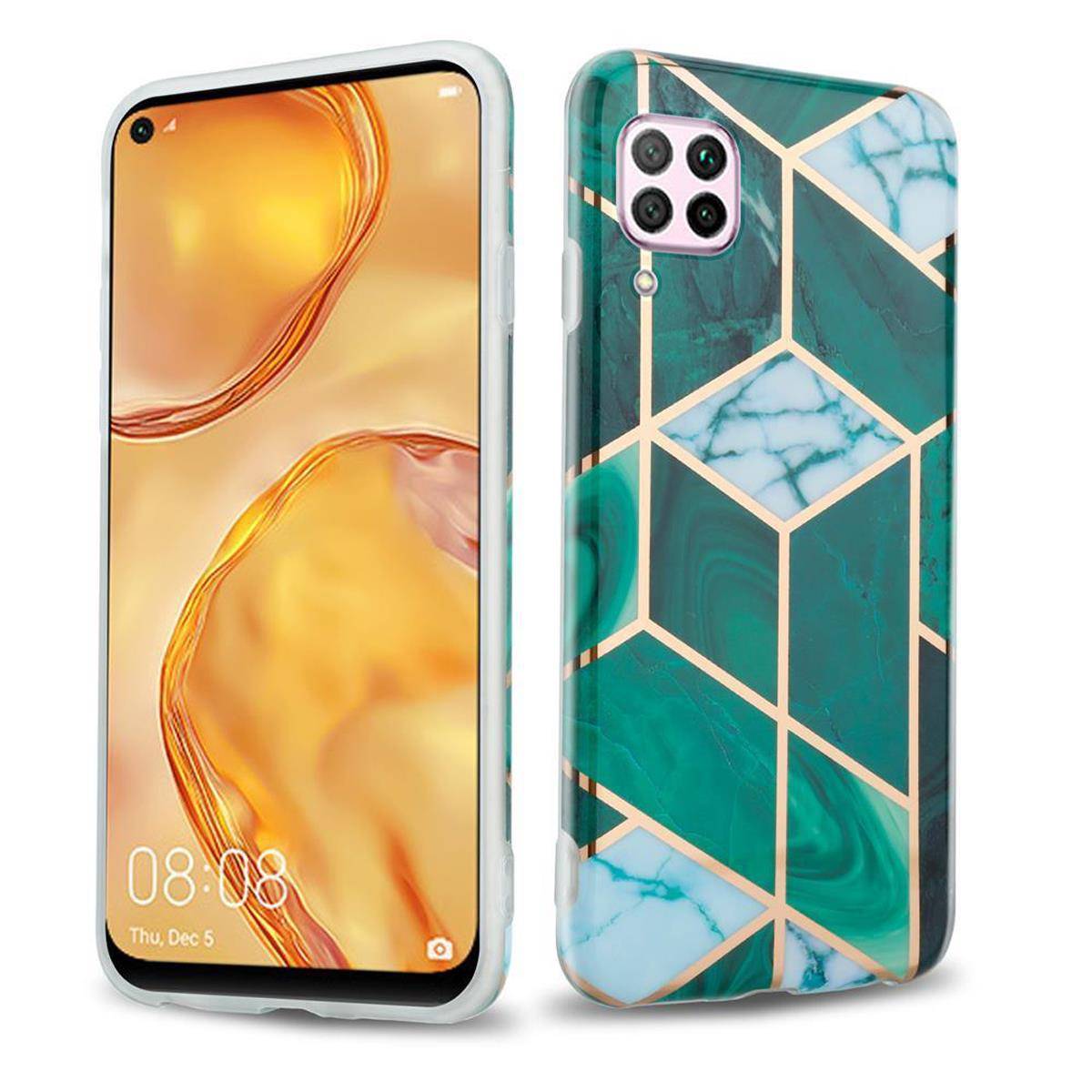 Cadorabo Schutzhülle für Huawei NOVA 6 SE / P40 LITE / NOVA 7i Hülle in Grün TPU Handyhülle Etui Case Cover