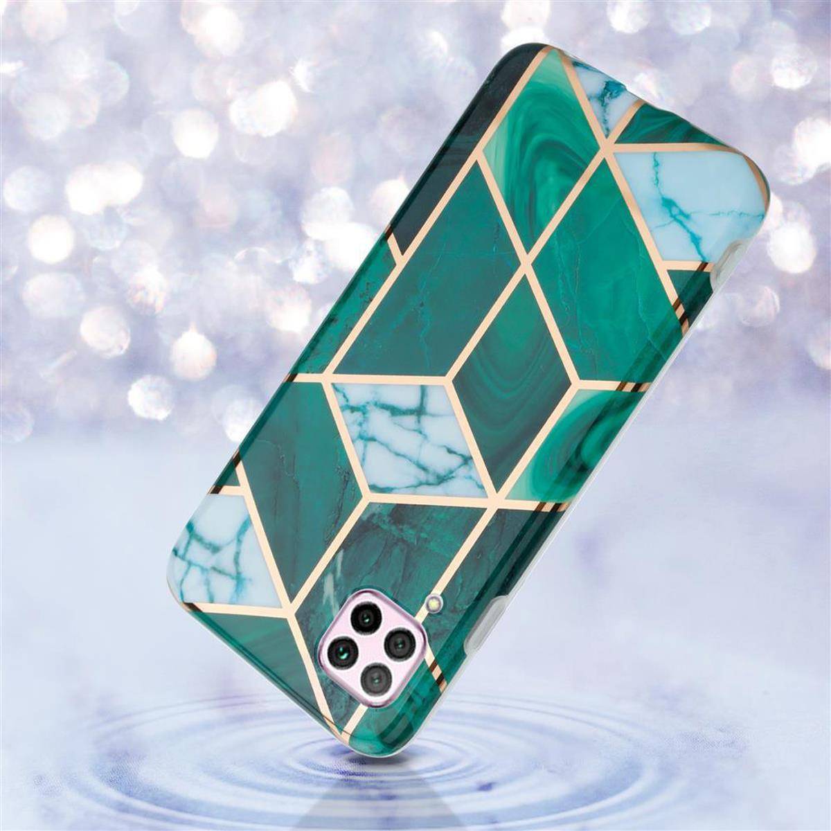 Cadorabo Schutzhülle für Huawei NOVA 6 SE / P40 LITE / NOVA 7i Hülle in Grün TPU Handyhülle Etui Case Cover