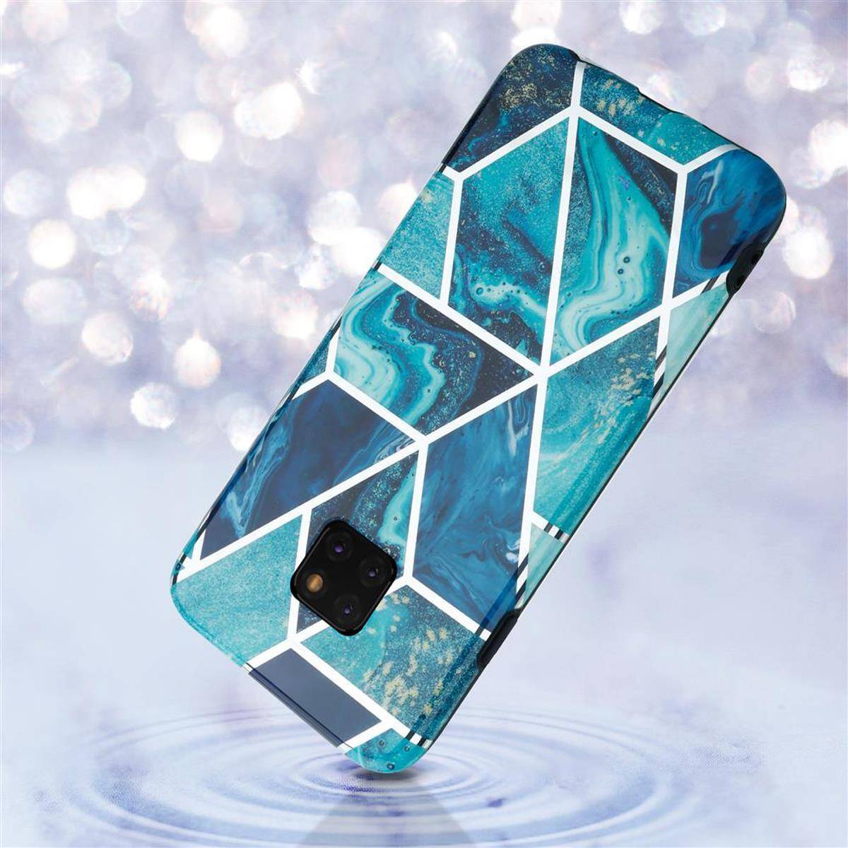 Cadorabo Schutzhülle für Huawei MATE 20 PRO Hülle in Blau TPU Handyhülle Etui Case Cover