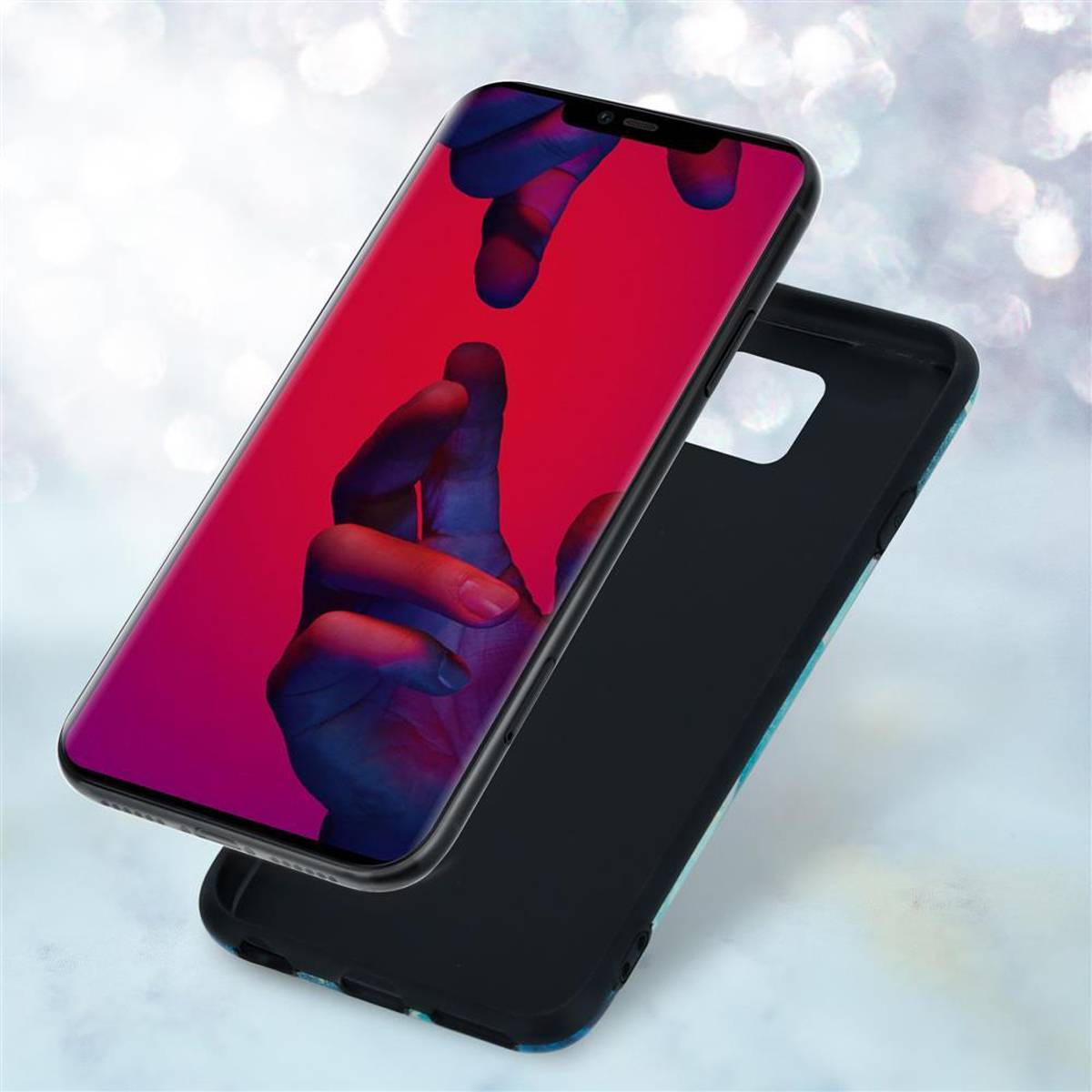 Cadorabo Schutzhülle für Huawei MATE 20 PRO Hülle in Blau TPU Handyhülle Etui Case Cover