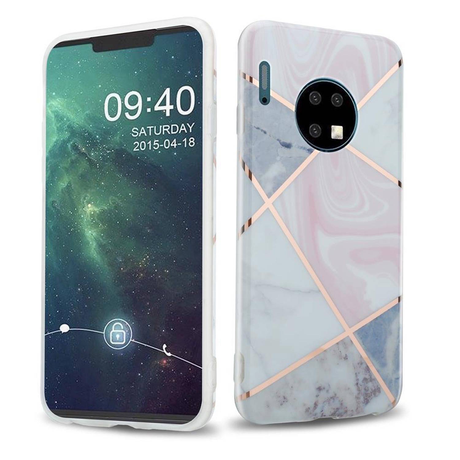 Cadorabo Schutzhülle für Huawei MATE 30 Hülle in Rosa TPU Handyhülle Etui Case Cover