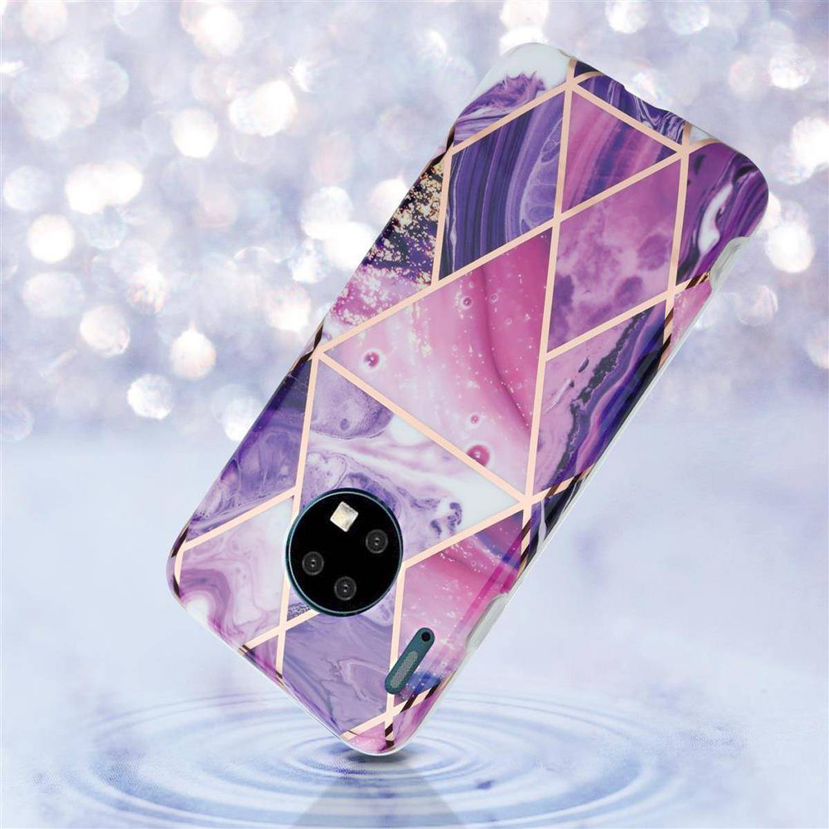 Cadorabo Schutzhülle für Huawei MATE 30 Hülle in Lila TPU Handyhülle Etui Case Cover