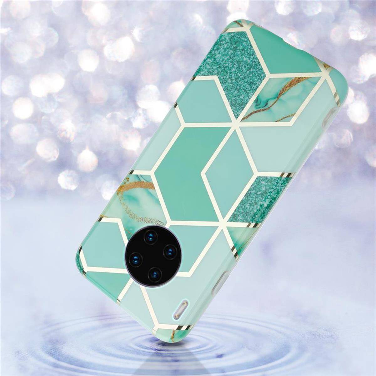 Cadorabo Schutzhülle für Huawei MATE 30 PRO Hülle in Grün TPU Handyhülle Etui Case Cover