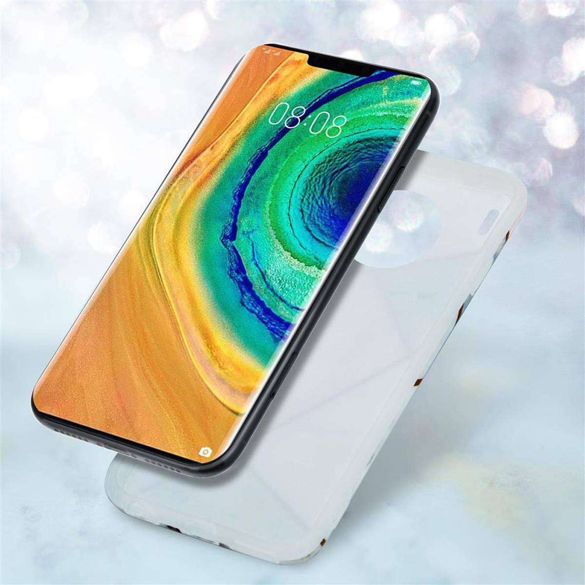 Cadorabo Schutzhülle für Huawei MATE 30 PRO Hülle in Rosa TPU Handyhülle Etui Case Cover