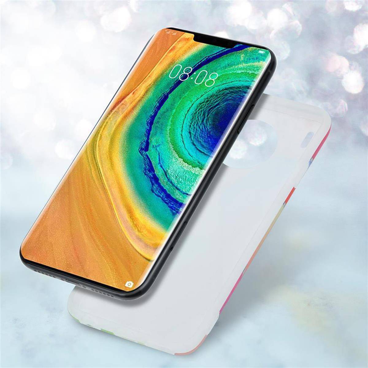 Cadorabo Schutzhülle für Huawei MATE 30 PRO Hülle in Rosa TPU Handyhülle Etui Case Cover