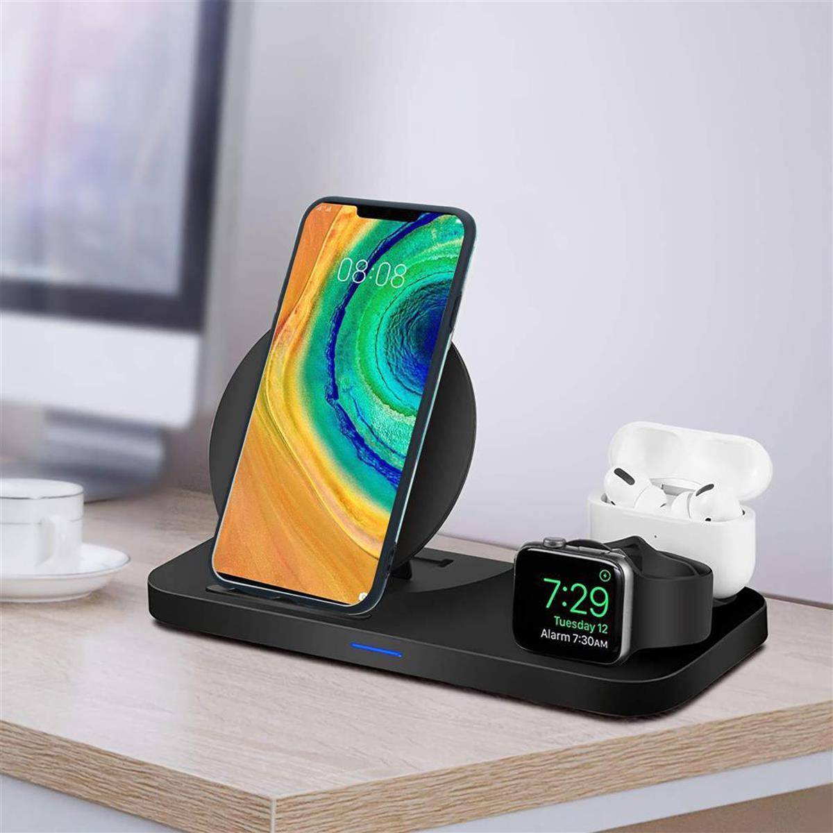 Cadorabo Schutzhülle für Huawei MATE 30 PRO Hülle in Blau TPU Handyhülle Etui Case Cover