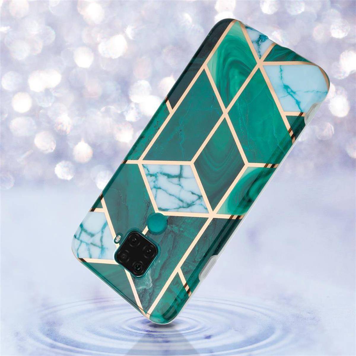 Cadorabo Schutzhülle für Huawei MATE 30 LITE Hülle in Grün TPU Handyhülle Etui Case Cover