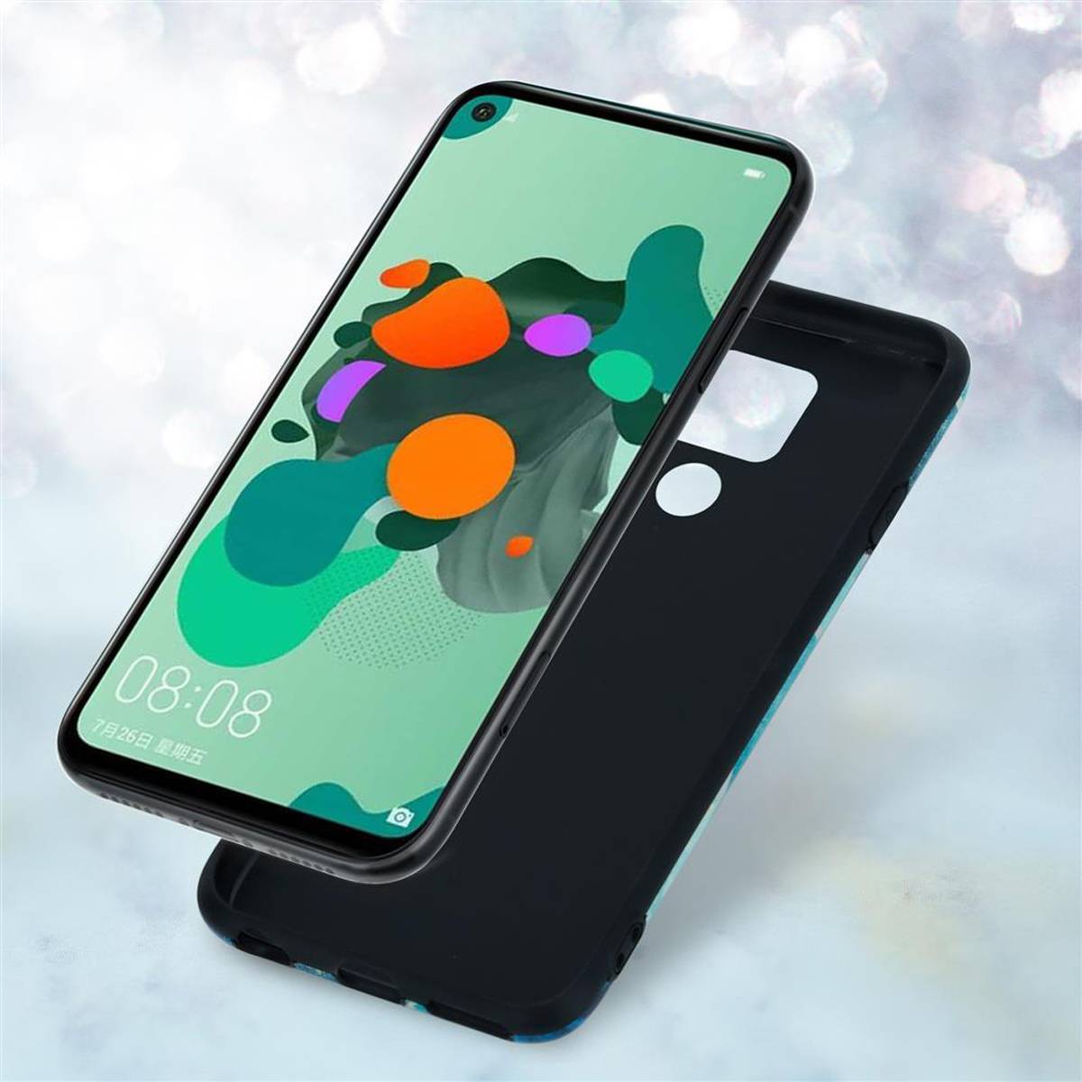 Cadorabo Schutzhülle für Huawei MATE 30 LITE Hülle in Blau TPU Handyhülle Etui Case Cover