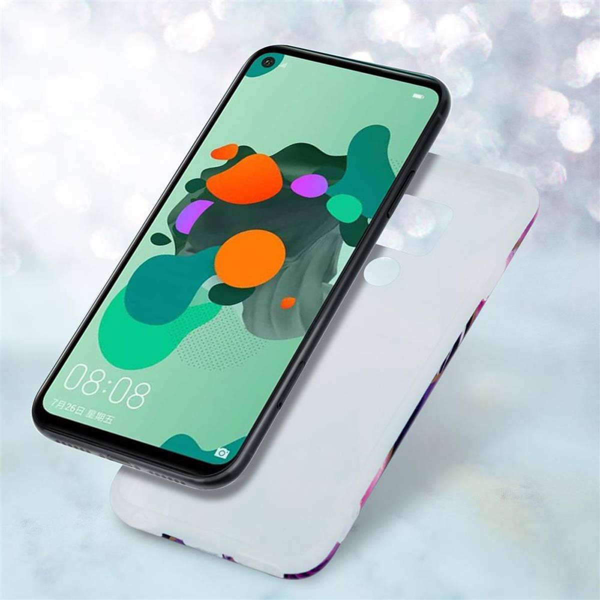 Cadorabo Schutzhülle für Huawei MATE 30 LITE Hülle in Lila TPU Handyhülle Etui Case Cover