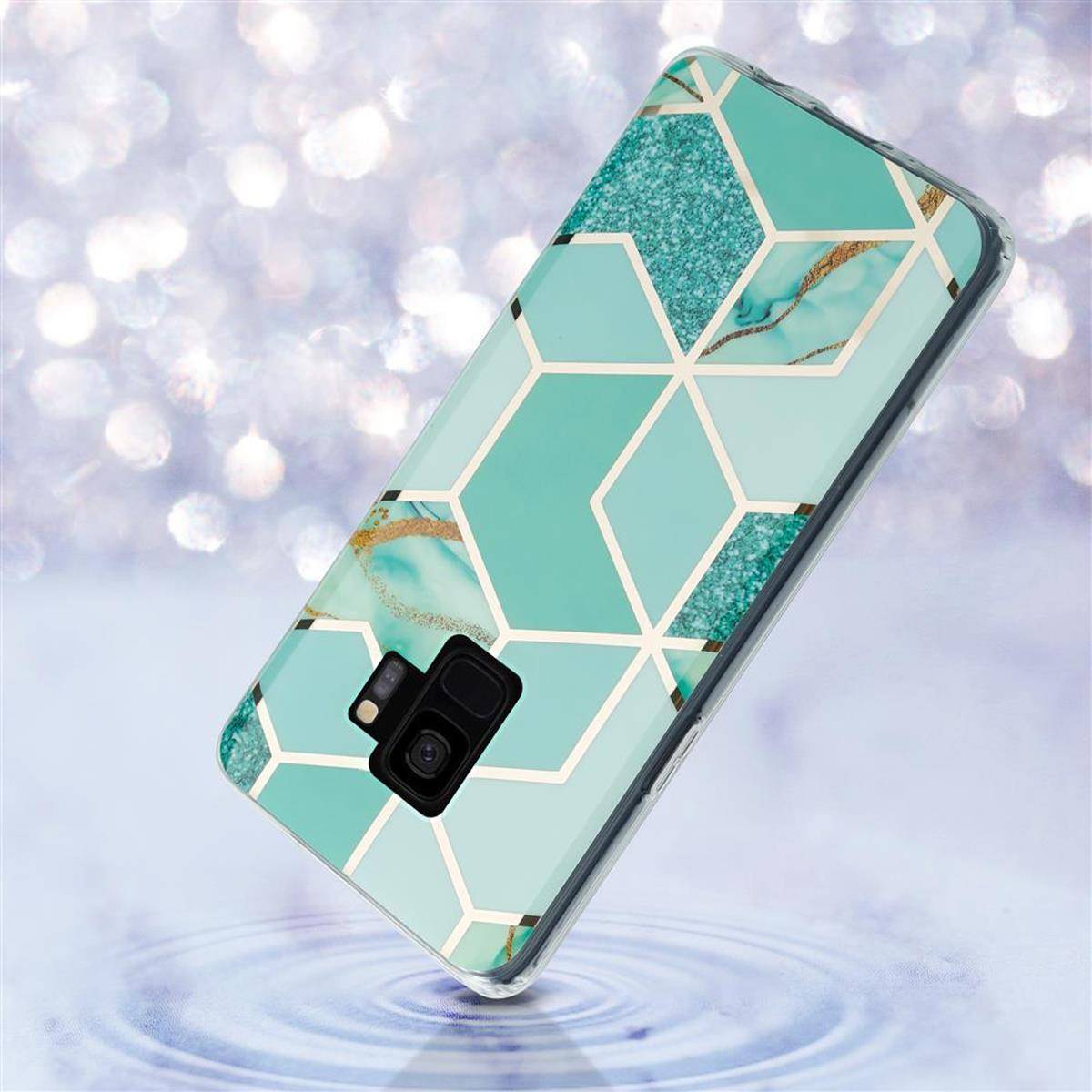 Cadorabo Schutzhülle für Samsung Galaxy S9 Hülle in Grün TPU Handyhülle Etui Case Cover