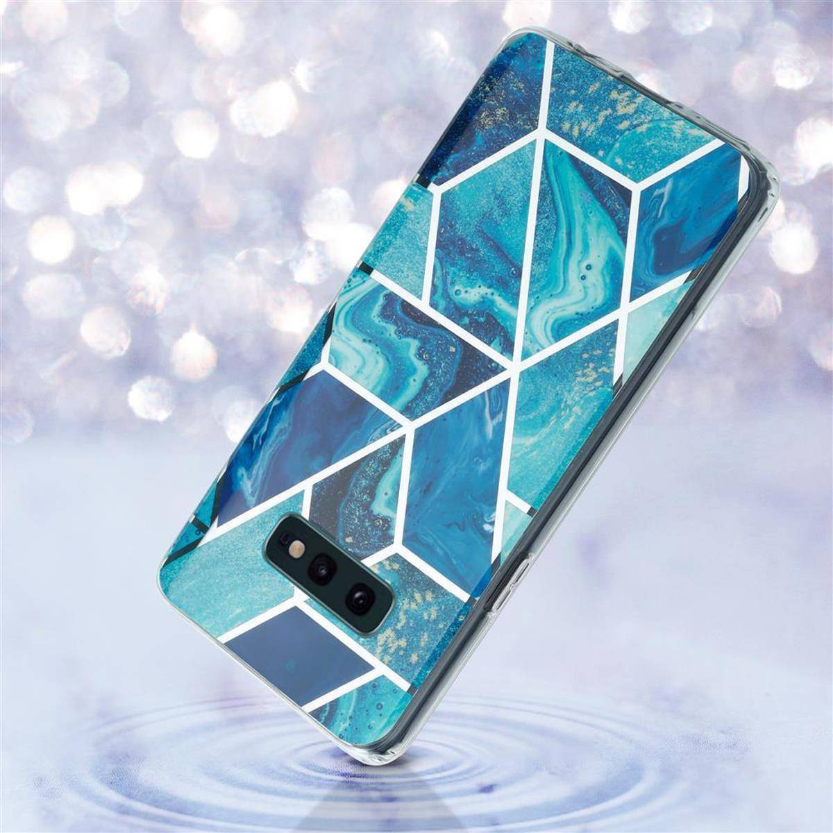 Cadorabo Schutzhülle für Samsung Galaxy S10 4G Hülle in Blau TPU Handyhülle Etui Case Cover