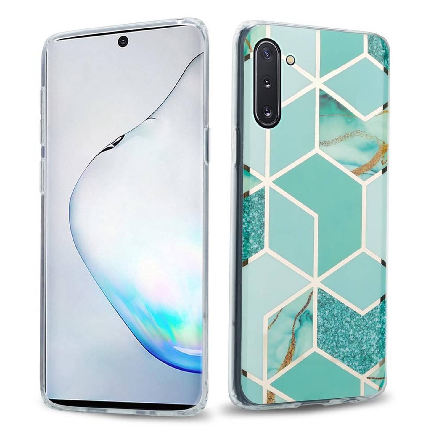 Cadorabo Schutzhülle für Samsung Galaxy NOTE 10 Hülle in Grün TPU Handyhülle Etui Case Cover