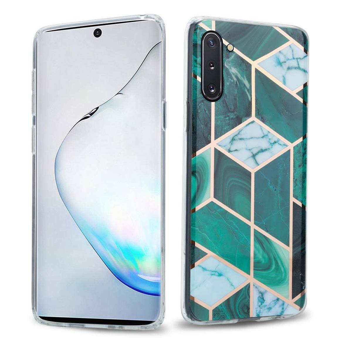 Cadorabo Schutzhülle für Samsung Galaxy NOTE 10 Hülle in Grün TPU Handyhülle Etui Case Cover
