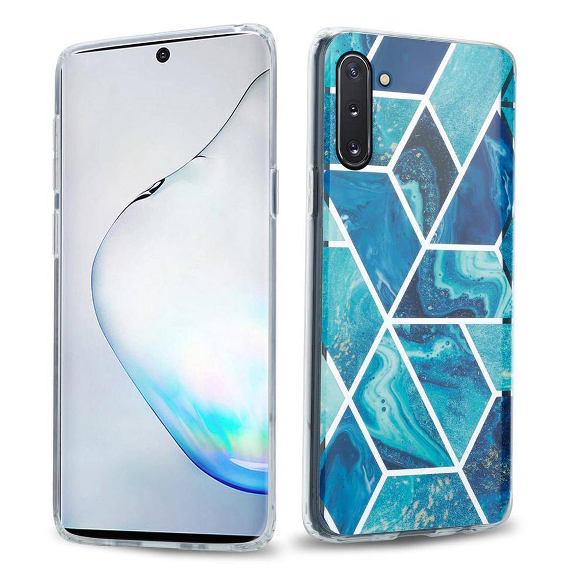 Cadorabo Schutzhülle für Samsung Galaxy NOTE 10 Hülle in Blau TPU Handyhülle Etui Case Cover