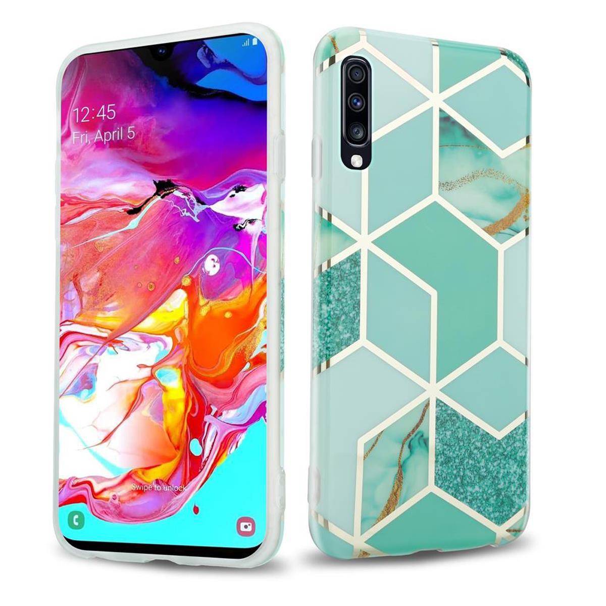 Cadorabo Schutzhülle für Samsung Galaxy A70 / A70s Hülle in Grün TPU Handyhülle Etui Case Cover