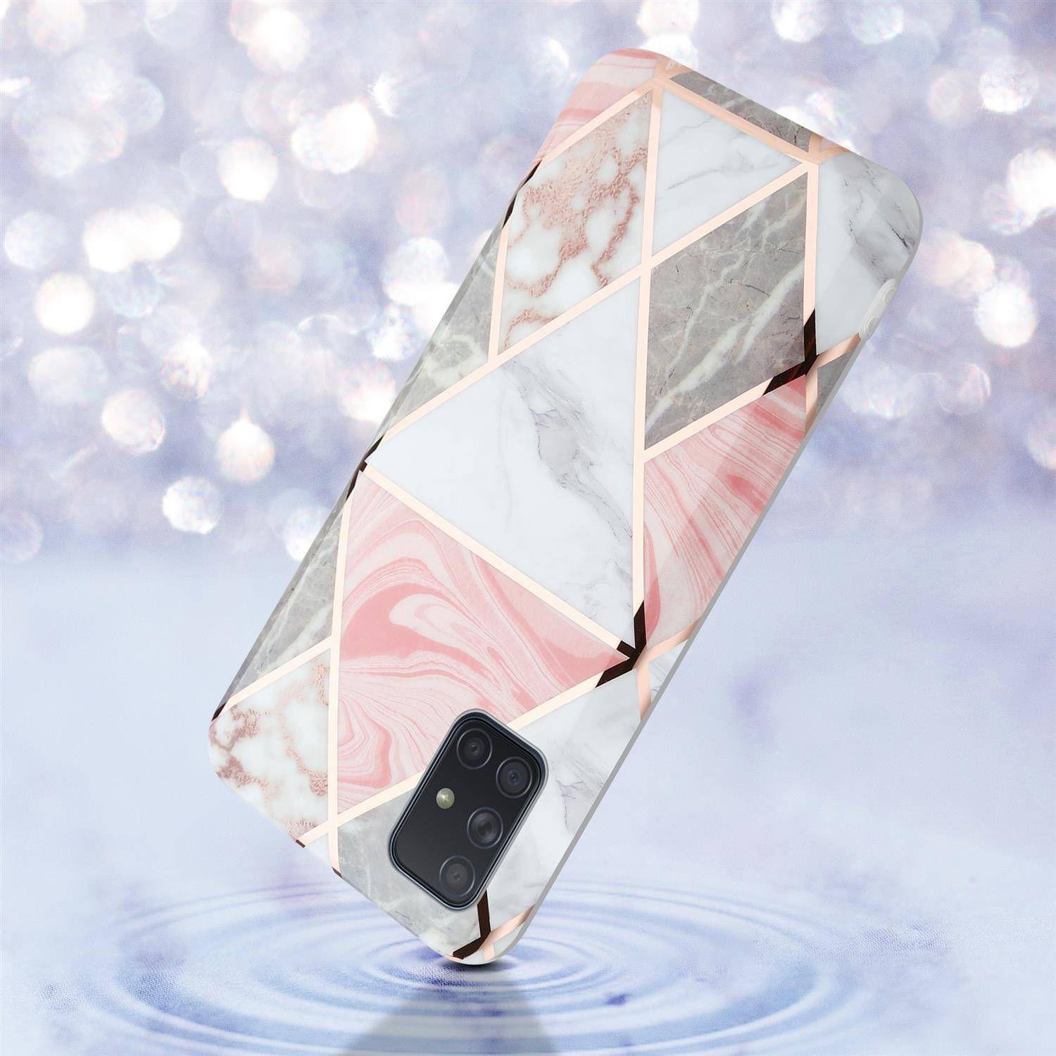 Cadorabo Schutzhülle für Samsung Galaxy A51 5G Hülle in Grau TPU Handyhülle Etui Case Cover