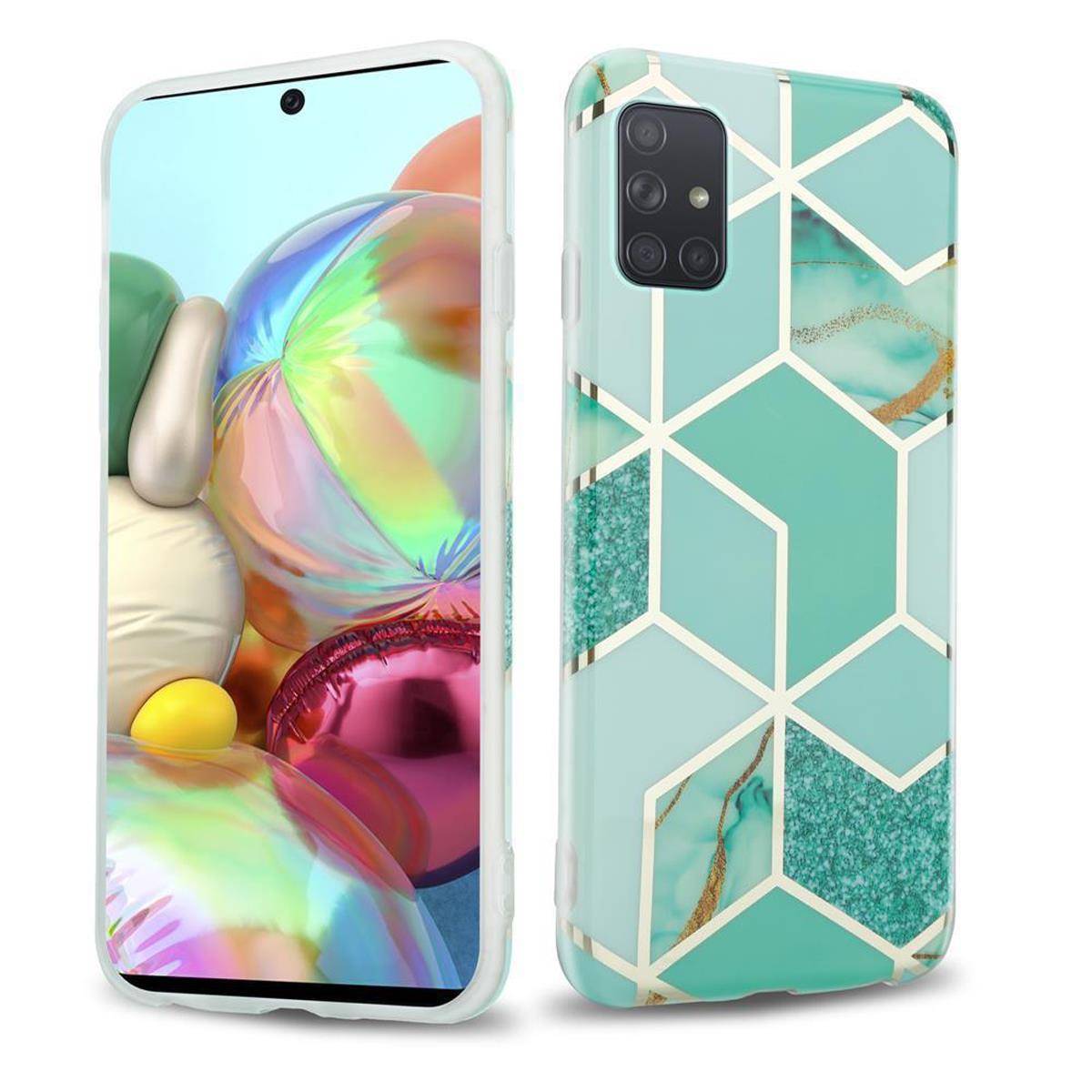 Cadorabo Schutzhülle für Samsung Galaxy A71 5G Hülle in Grün TPU Handyhülle Etui Case Cover