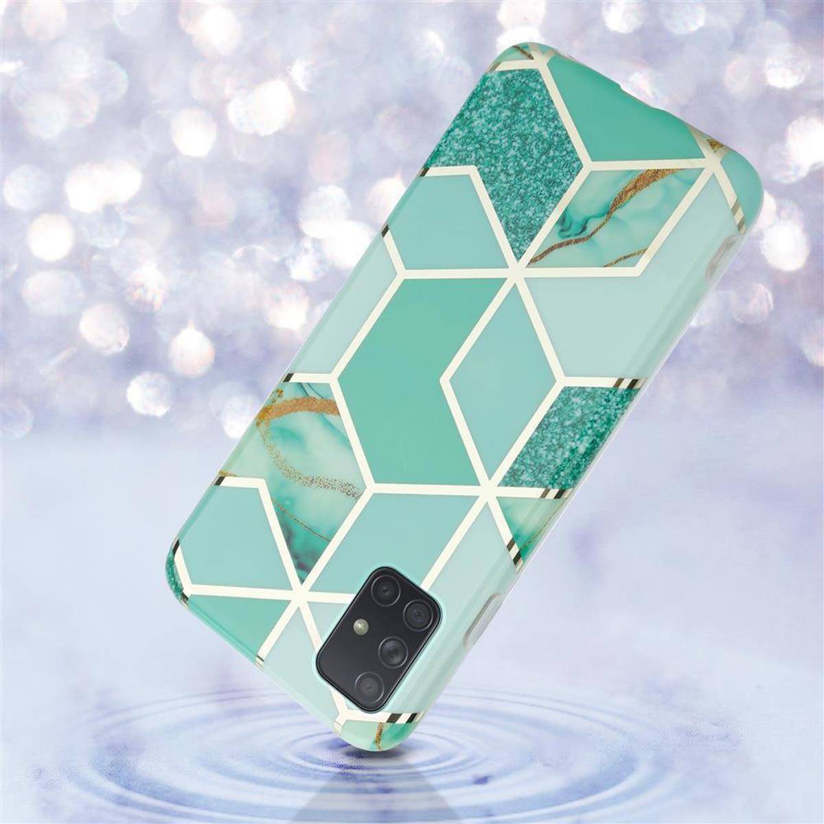 Cadorabo Schutzhülle für Samsung Galaxy A71 5G Hülle in Grün TPU Handyhülle Etui Case Cover