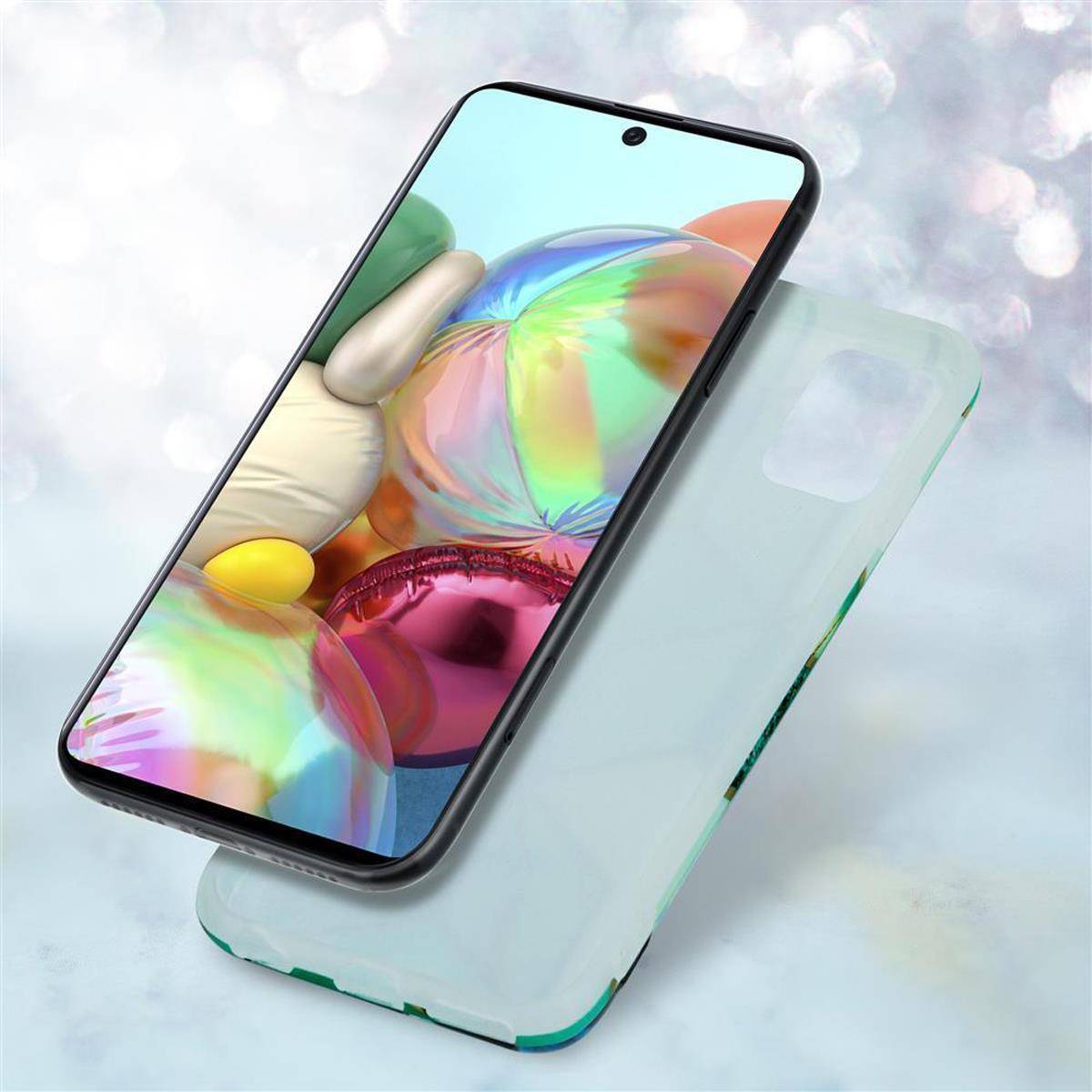 Cadorabo Schutzhülle für Samsung Galaxy A71 5G Hülle in Grün TPU Handyhülle Etui Case Cover