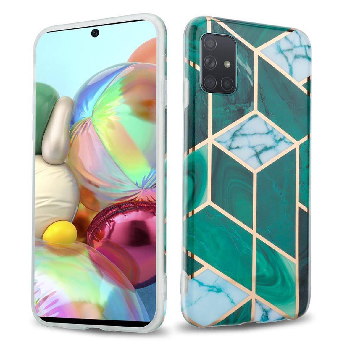 Cadorabo Schutzhülle für Samsung Galaxy A71 5G Hülle in Grün TPU Handyhülle Etui Case Cover
