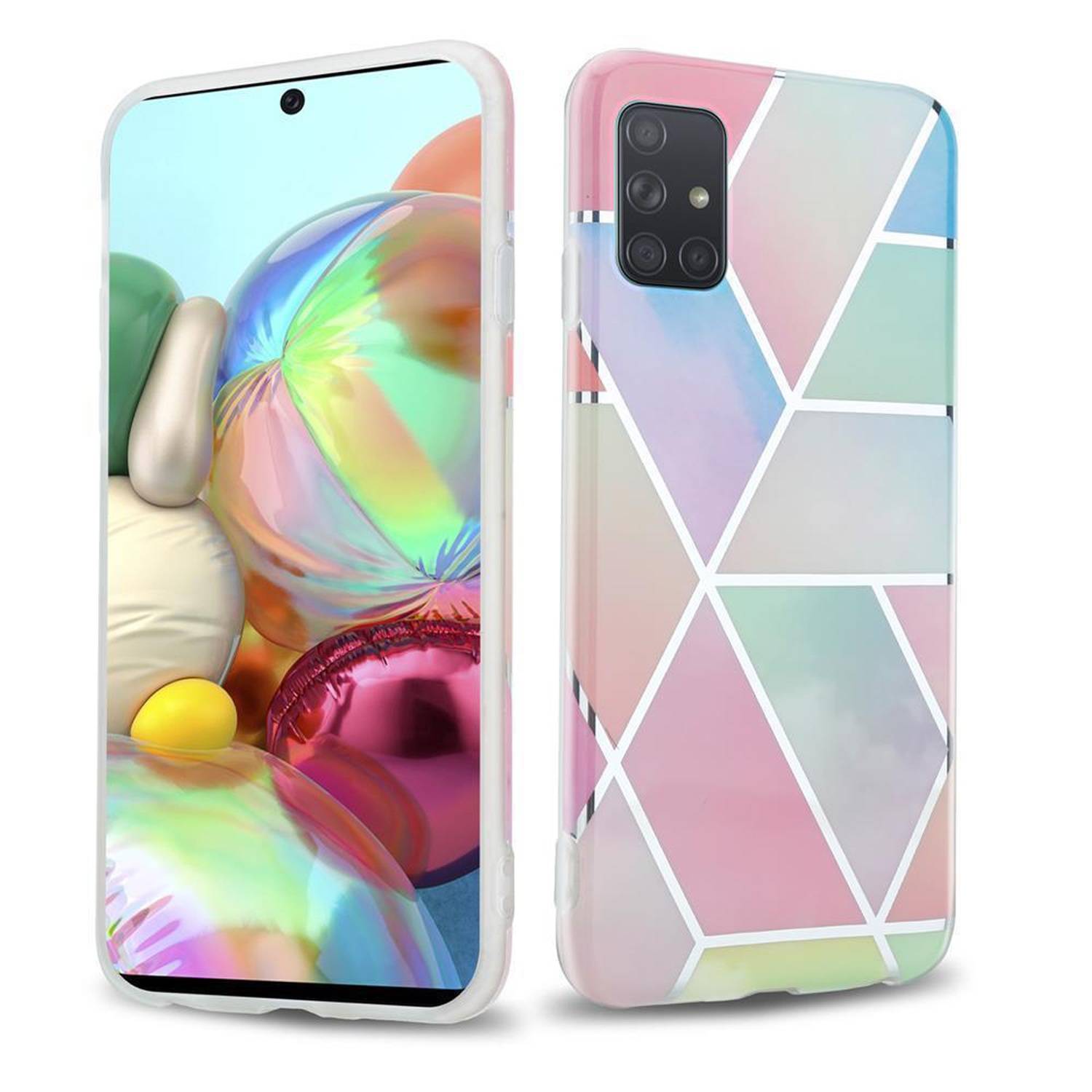 Cadorabo Schutzhülle für Samsung Galaxy A71 5G Hülle in Rosa TPU Handyhülle Etui Case Cover