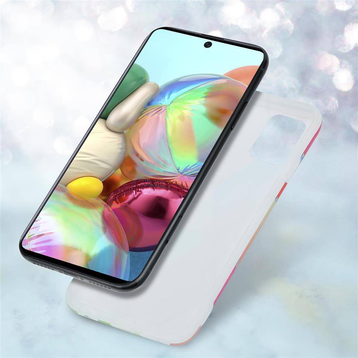 Cadorabo Schutzhülle für Samsung Galaxy A71 5G Hülle in Rosa TPU Handyhülle Etui Case Cover