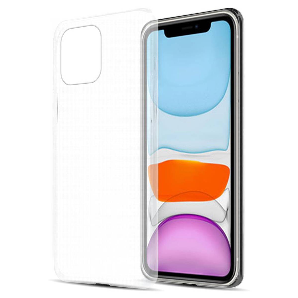 Cadorabo Hülle für Apple iPhone 12 MINI Schutz Hülle in Transparent Schutzhülle TPU Silikon Cover Etui Case
