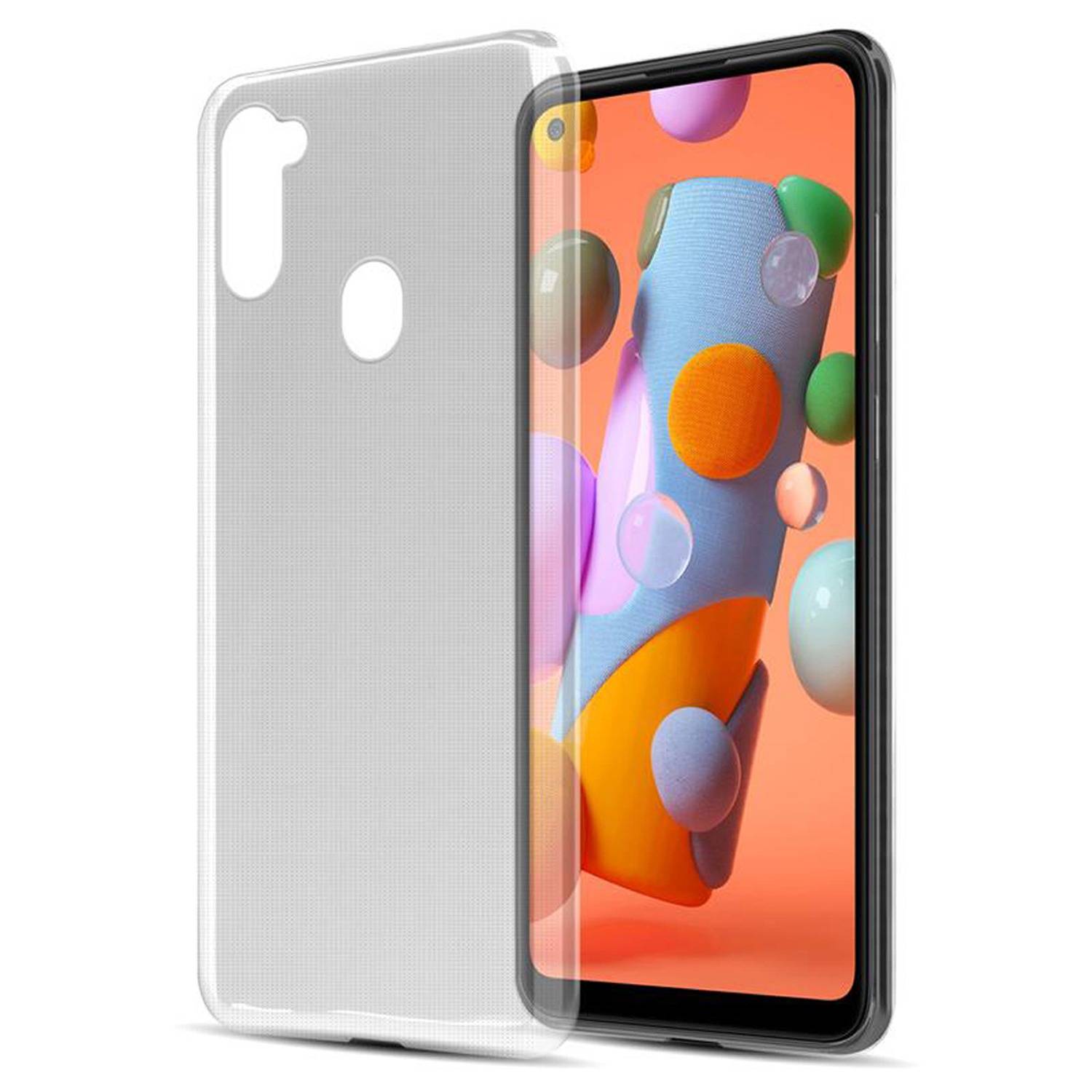 Cadorabo Hülle für Samsung Galaxy A11 / M11 Schutz Hülle in Transparent Schutzhülle TPU Silikon Cover Etui Case