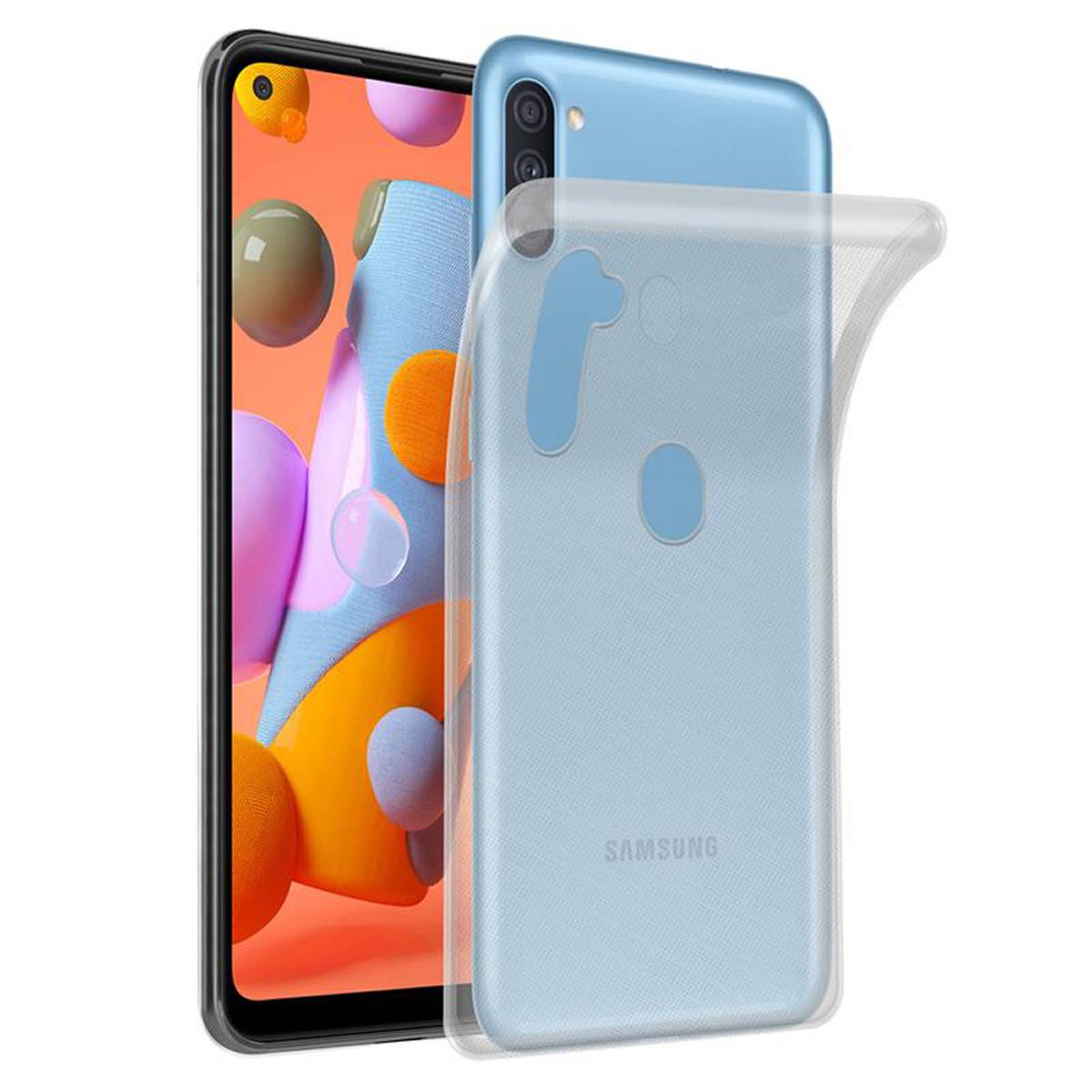 Cadorabo Hülle für Samsung Galaxy A11 / M11 Schutz Hülle in Transparent Schutzhülle TPU Silikon Cover Etui Case