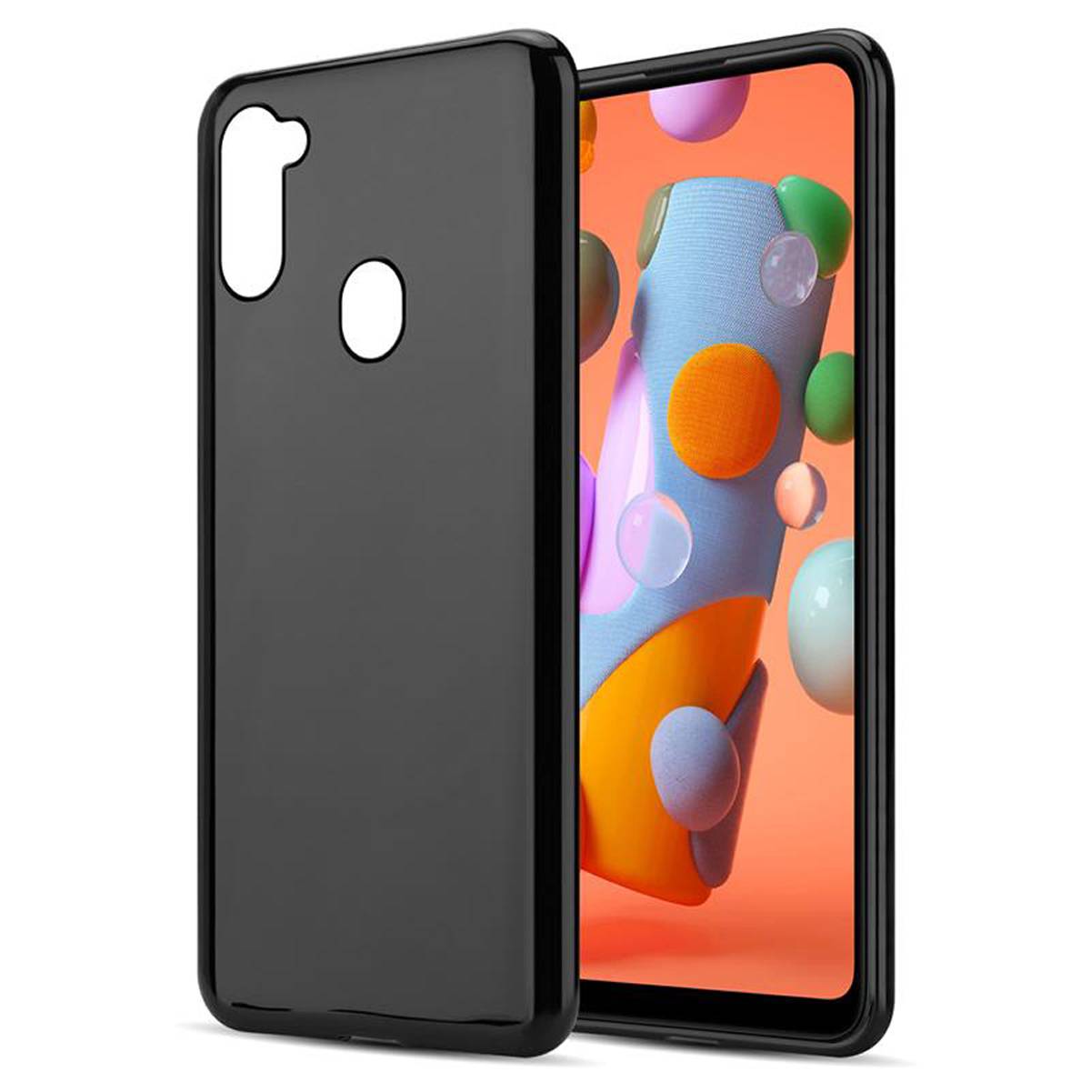 Cadorabo Hülle für Samsung Galaxy A11 / M11 Schutz Hülle in Schwarz Schutzhülle TPU Silikon Cover Etui Case