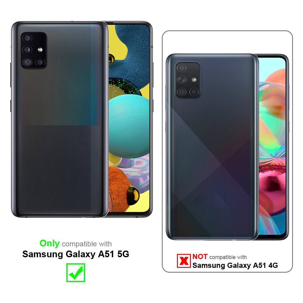 Cadorabo Hülle für Samsung Galaxy A51 5G Schutz Hülle in Transparent Schutzhülle TPU Silikon Cover Etui Case
