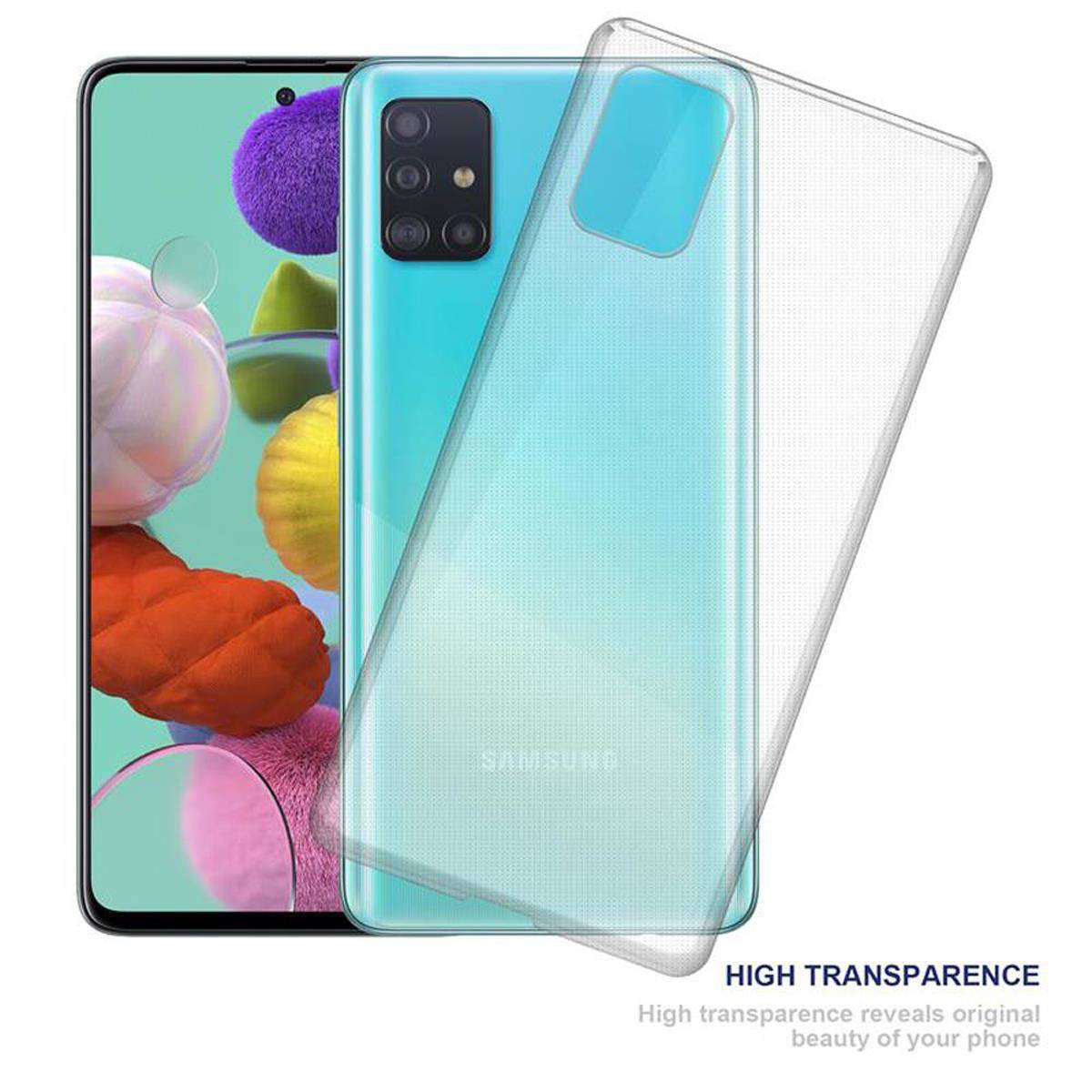 Cadorabo Hülle für Samsung Galaxy A51 5G Schutz Hülle in Transparent Schutzhülle TPU Silikon Cover Etui Case