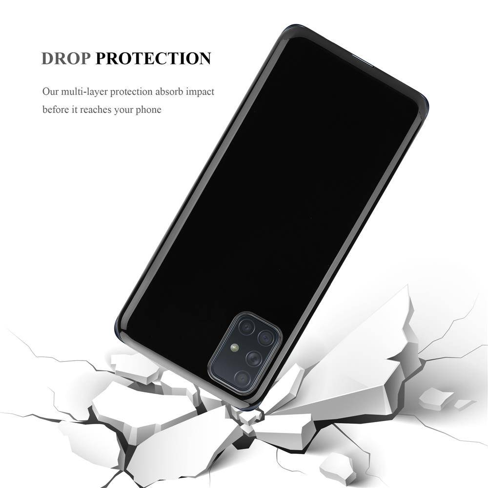 Cadorabo Hülle für Samsung Galaxy A71 4G Schutz Hülle in Schwarz Schutzhülle TPU Silikon Cover Etui Case