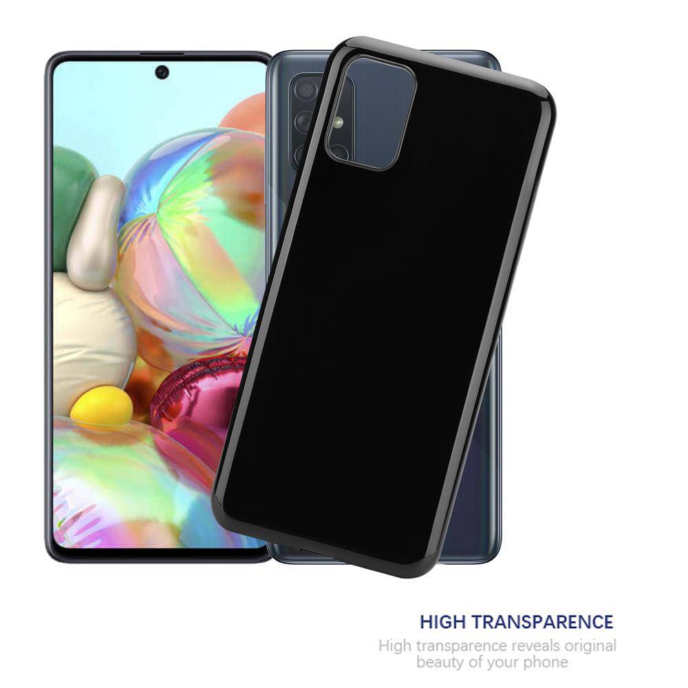 Cadorabo Hülle für Samsung Galaxy A71 4G Schutz Hülle in Schwarz Schutzhülle TPU Silikon Cover Etui Case
