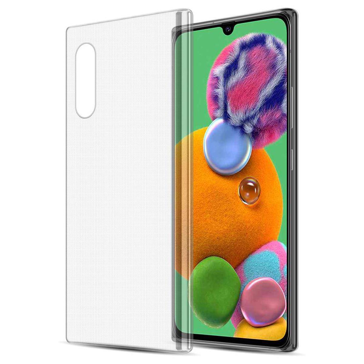 Cadorabo Hülle für Samsung Galaxy A90 5G Schutz Hülle in Transparent Schutzhülle TPU Silikon Cover Etui Case