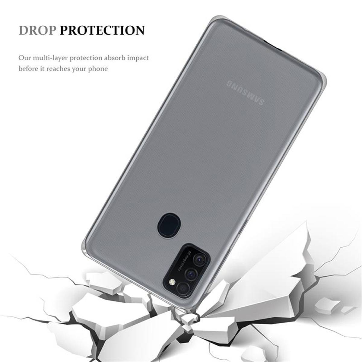 Cadorabo Hülle für Samsung Galaxy M21 / M30s Schutz Hülle in Transparent Schutzhülle TPU Silikon Cover Etui Case