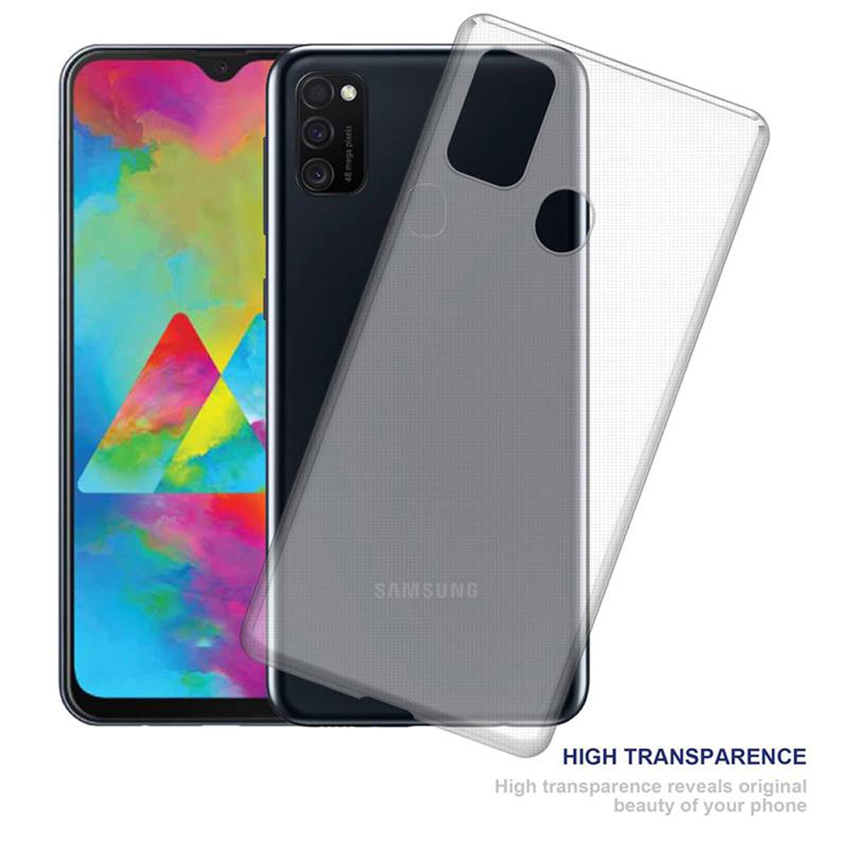 Cadorabo Hülle für Samsung Galaxy M21 / M30s Schutz Hülle in Transparent Schutzhülle TPU Silikon Cover Etui Case
