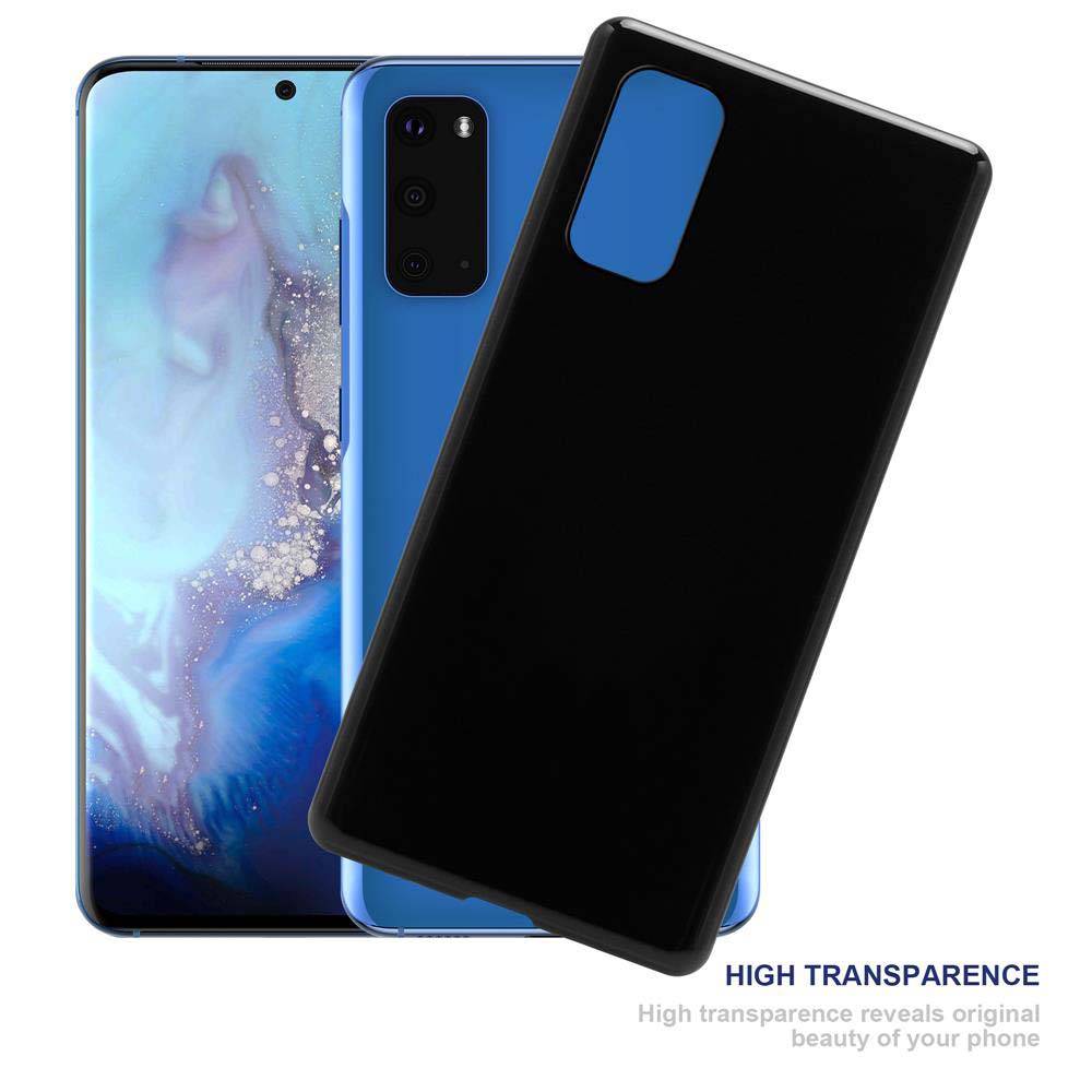 Cadorabo Hülle für Samsung Galaxy S20 Schutz Hülle in Schwarz Schutzhülle TPU Silikon Cover Etui Case