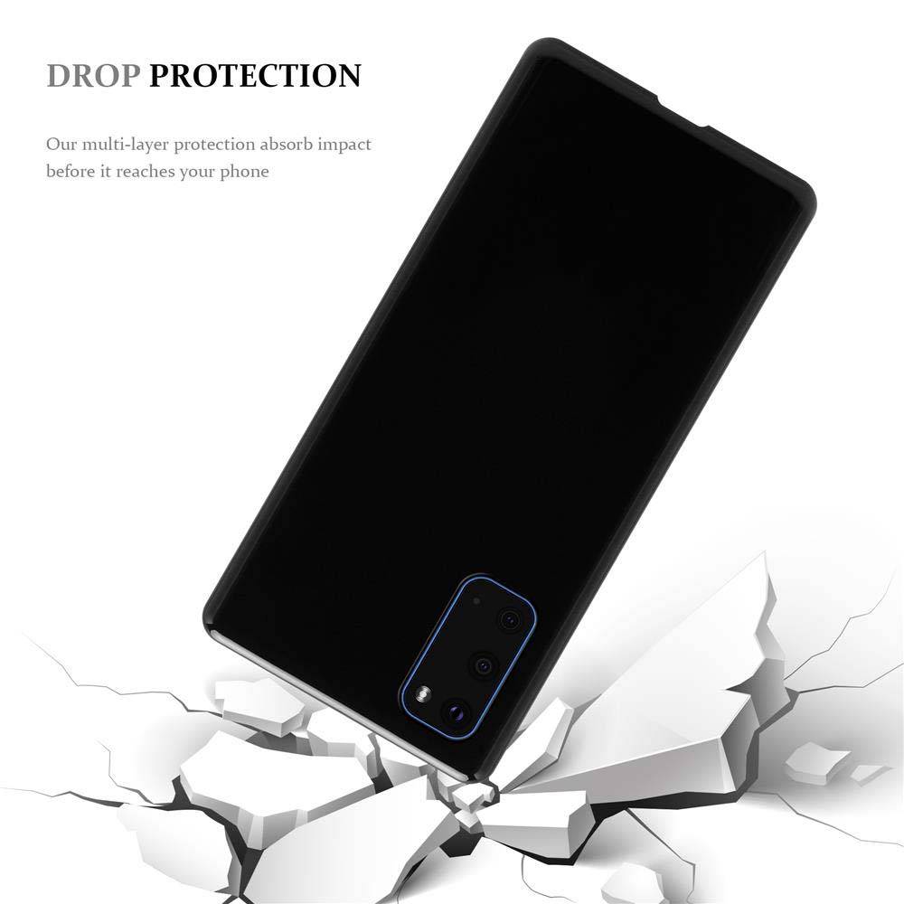 Cadorabo Hülle für Samsung Galaxy S20 Schutz Hülle in Schwarz Schutzhülle TPU Silikon Cover Etui Case