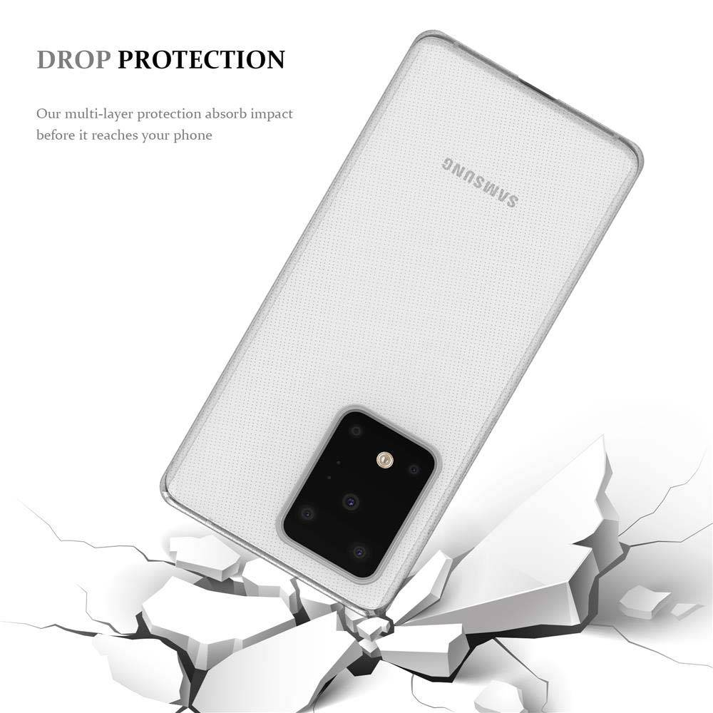Cadorabo Hülle für Samsung Galaxy S20 ULTRA Schutz Hülle in Transparent Schutzhülle TPU Silikon Cover Etui Case