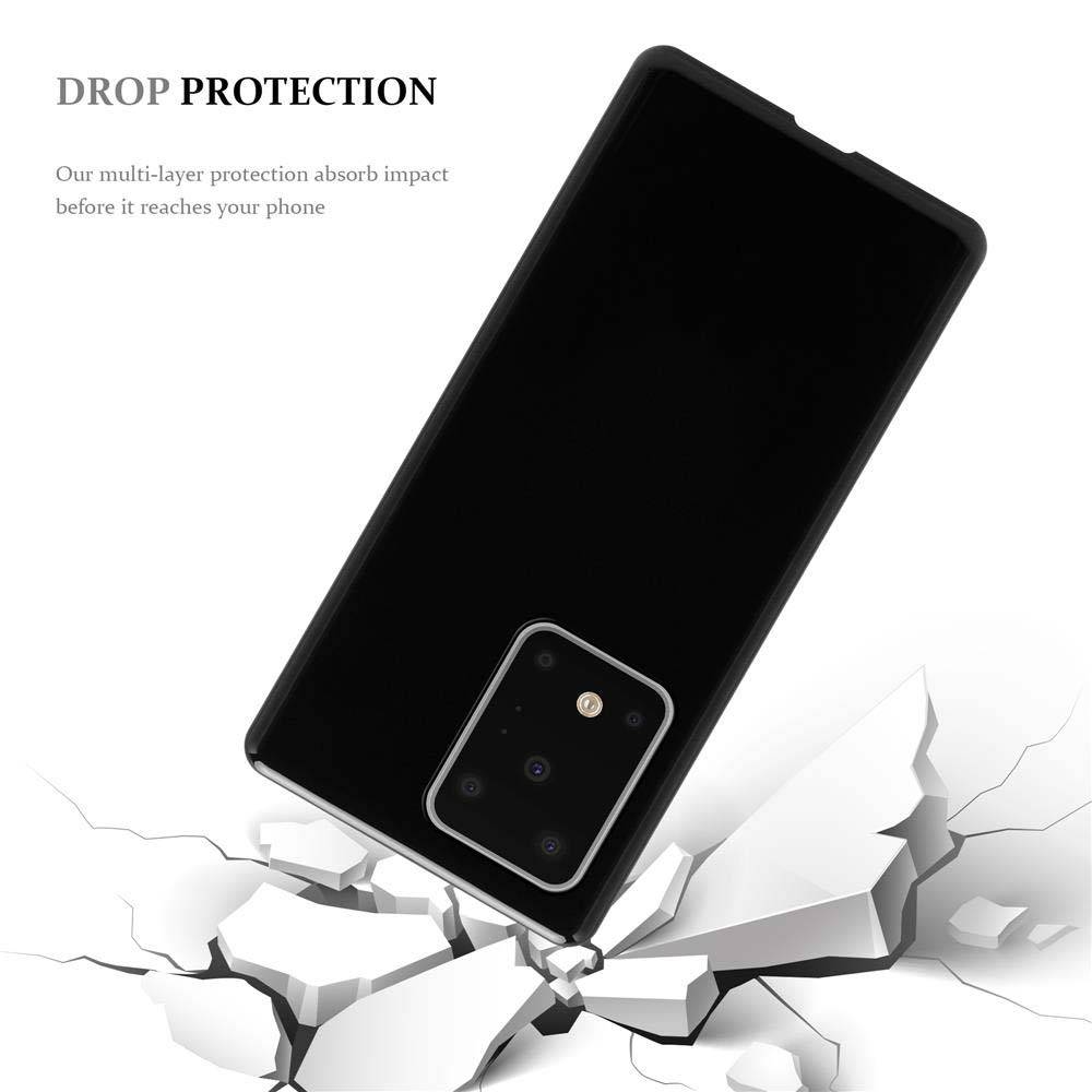 Cadorabo Hülle für Samsung Galaxy S20 ULTRA Schutz Hülle in Schwarz Schutzhülle TPU Silikon Cover Etui Case