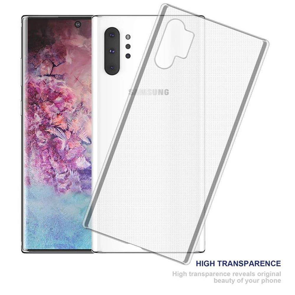 Cadorabo Hülle für Samsung Galaxy NOTE 10 PLUS Schutz Hülle in Transparent Schutzhülle TPU Silikon Cover Etui Case