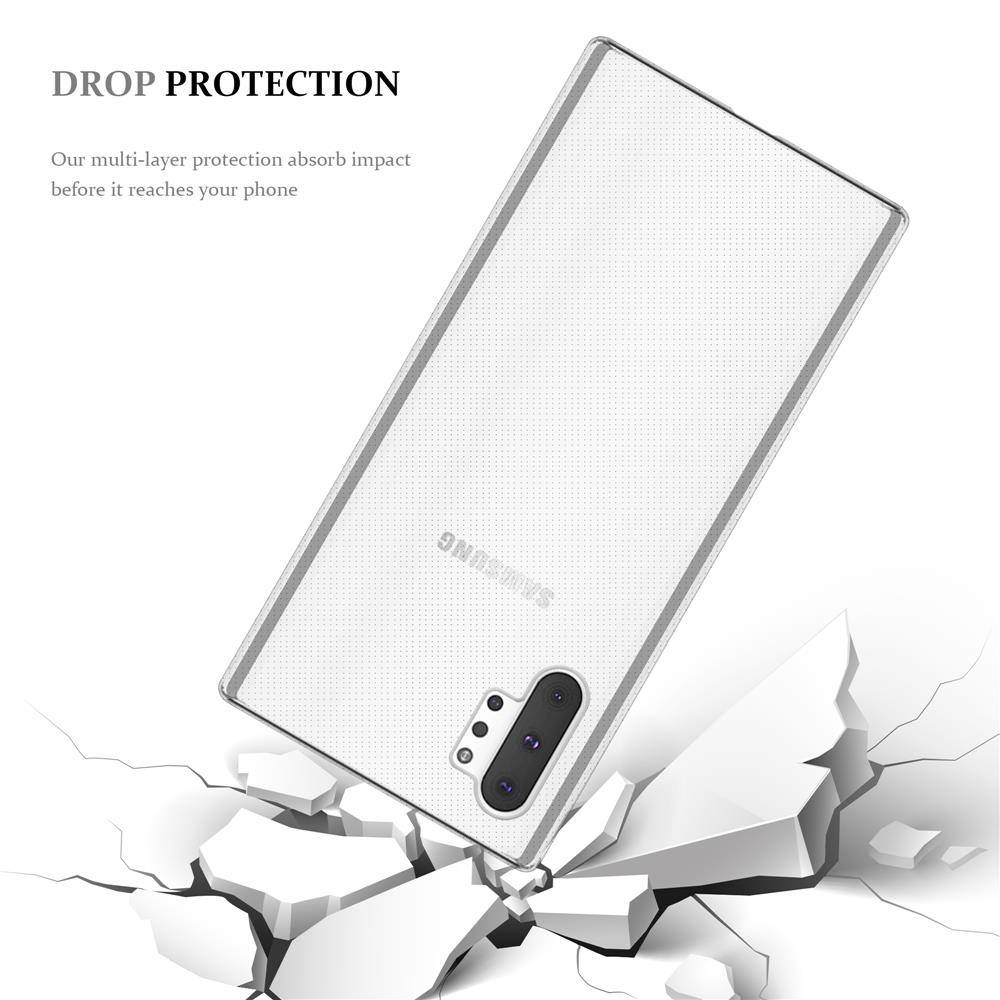 Cadorabo Hülle für Samsung Galaxy NOTE 10 PLUS Schutz Hülle in Transparent Schutzhülle TPU Silikon Cover Etui Case