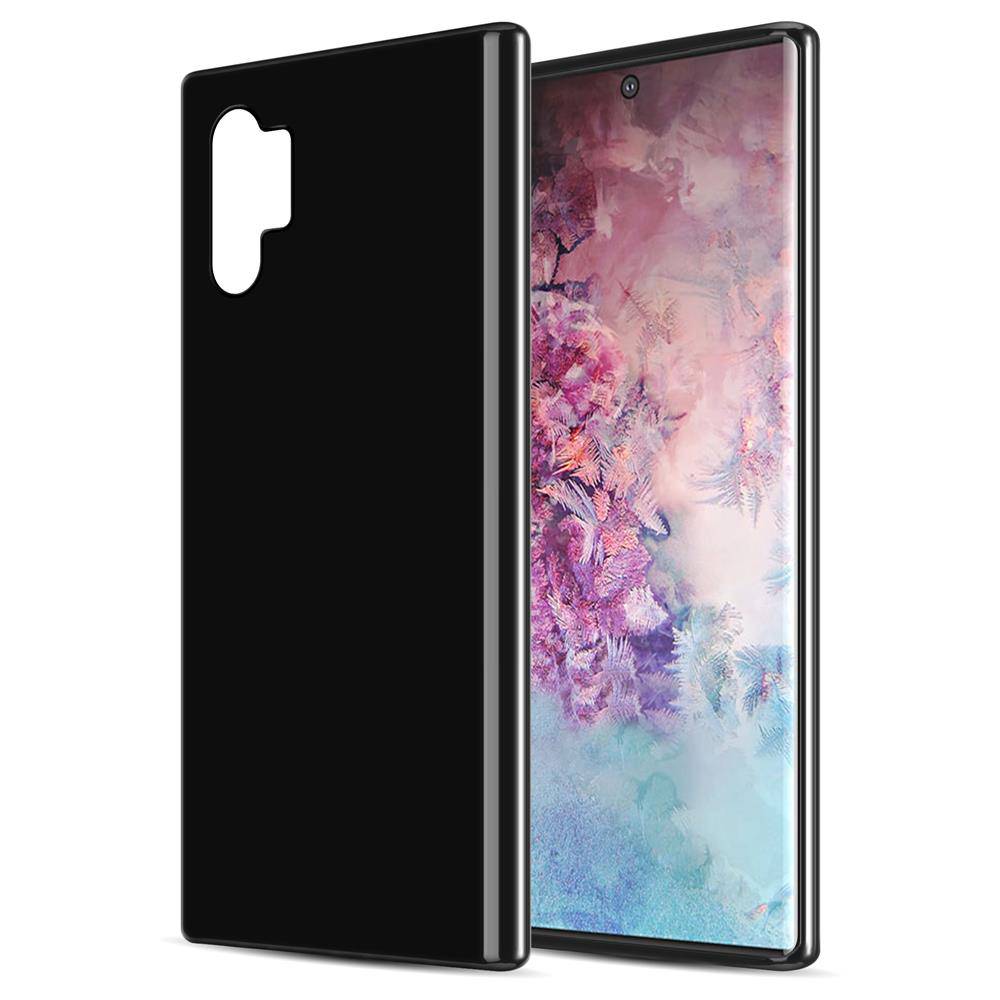 Cadorabo Hülle für Samsung Galaxy NOTE 10 PLUS Schutz Hülle in Schwarz Schutzhülle TPU Silikon Cover Etui Case